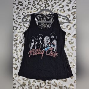 5 For $25✨️Motley CrueSmall Vintage Hard Rock & Roll Band Black Tank Top Shirt